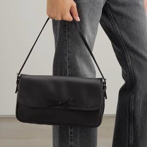 Balenciaga Leopolda Bow-embellished Satin Shoulder Bag